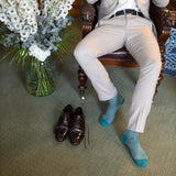 Peper Harow turquoise Lux Taylor men's luxury socks sock