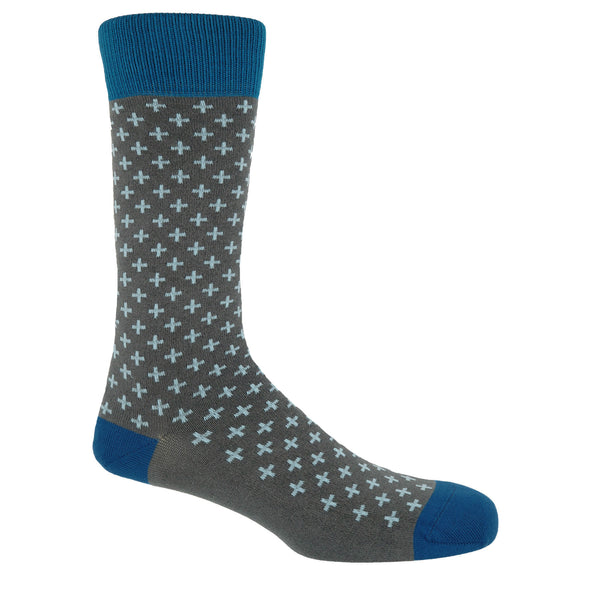 Crosslet Men's Socks - Grey
