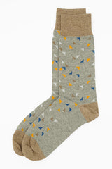 Trilateral Men's Socks - Light Grey