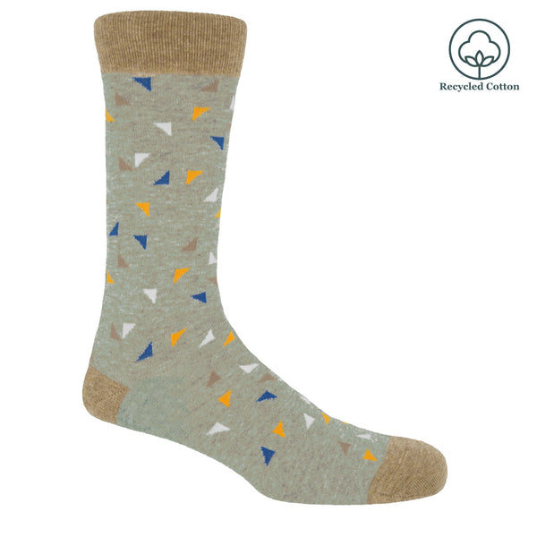 Trilateral Men's Socks - Light Grey