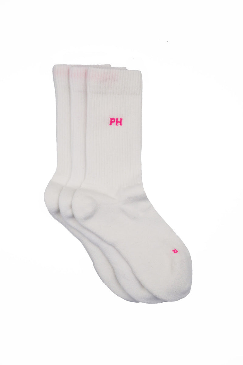 Peper Harow white Essential women's luxury sport socks topshot