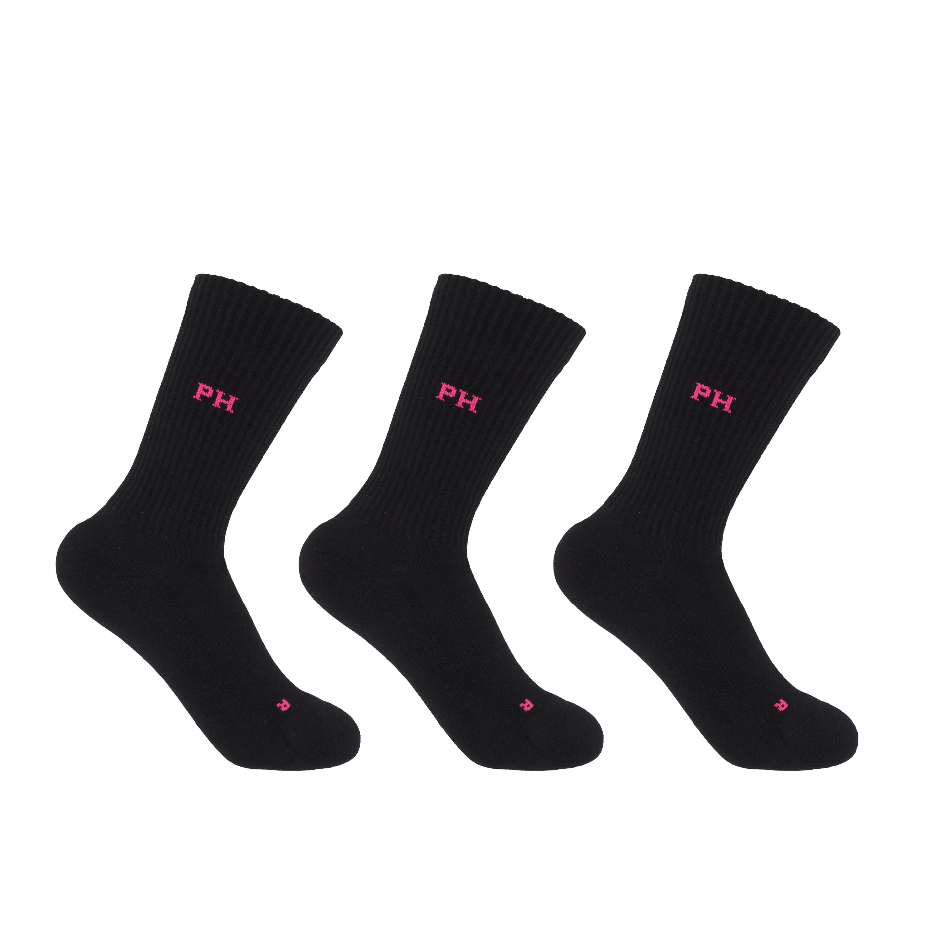 3 Pack Essential Women's Sport Socks Black Peper Harow