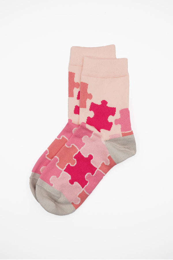 Jigsaw Women's Socks - Pink