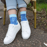 Peper Harow blue Paisley ladies luxury socks