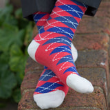 Argyle Crimson Men's Luxury Socks