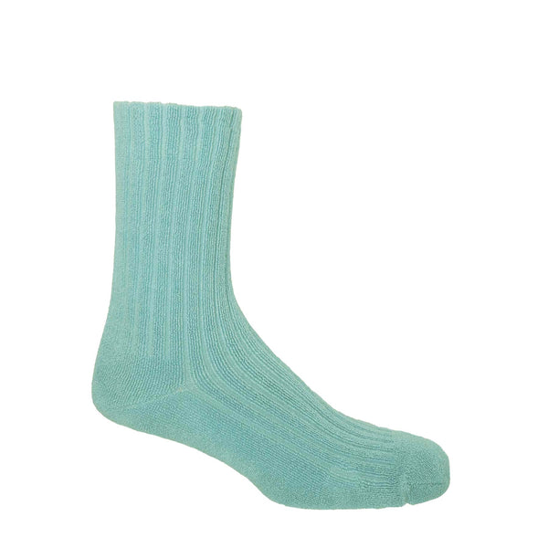 Ribbed Men's Bed Socks - Blue