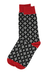 Peper Harow black Mosaic men's luxury socks topshot