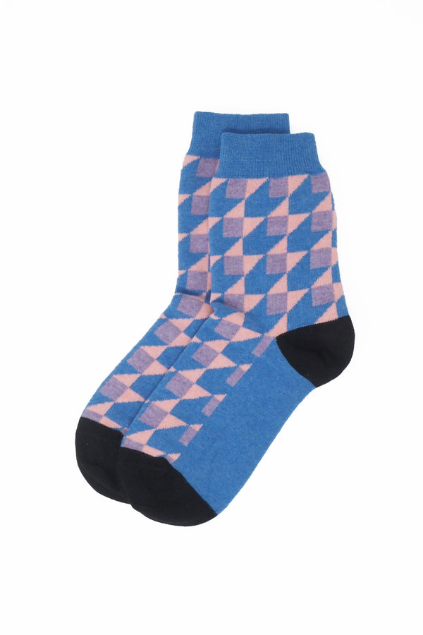 Two pairs of Peper Harow blue Dimensional women's recycled cotton socks