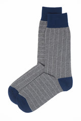 Two pairs of Peper Harow grey Dash men's luxury socks 