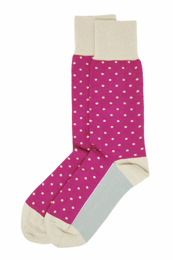 Pin Polka Men's Socks - Pink