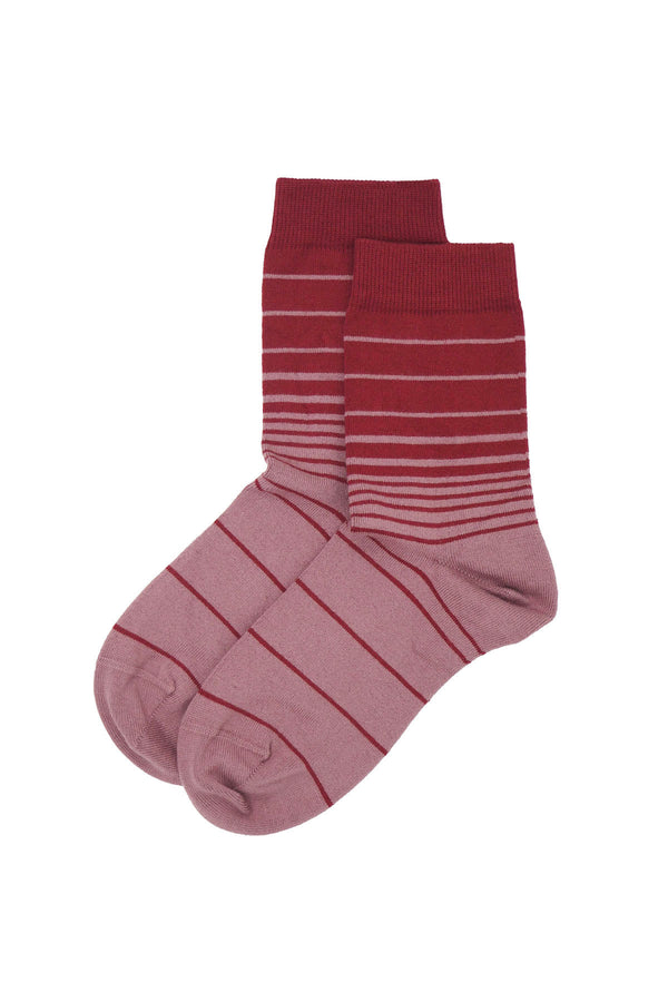 Two pairs of Peper Harow musk Retro Stripe women's luxury socks