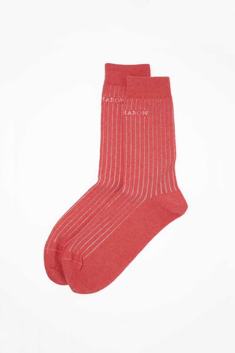 Recycled Ribbed Women's Socks - Coral