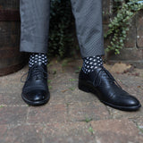 men man socks sock wearing autumn winter peper harow luxury suit smart casual style look black crosslet