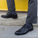 men man socks sock wearing autumn winter peper harow luxury suit smart casual style look black crosslet