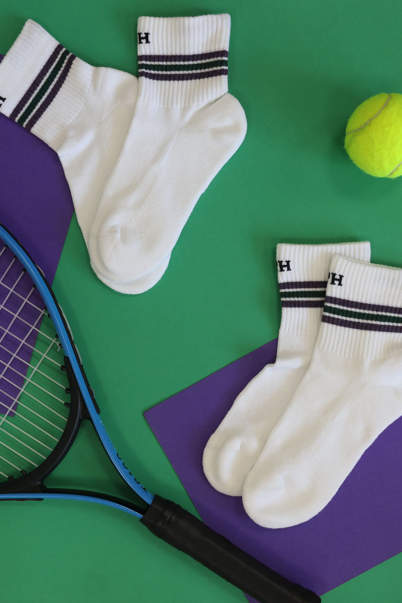 Peper Harow Wimbledon Sport Socks with tennis ball and racket