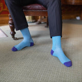 lux taylor luxury socks marine blue men man men's man's suit smart black wearing brighton royal pavillion