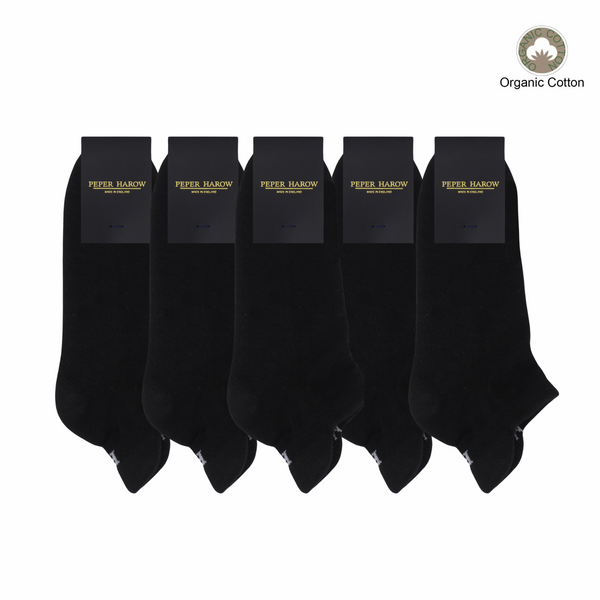 Women's Black Trainer Sport Socks Bundle - Organic