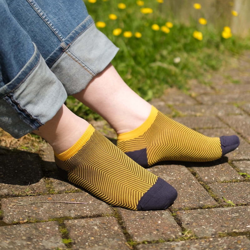 peper harow yellow blue lux taylor stripe trainer luxury socks sock men wearing sock summer sport