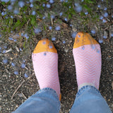 peper harow zigzag orange pink trainer luxury socks sock women wearing sock summer sport