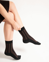 Vector Stripe Women's Socks - Black