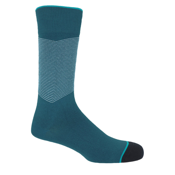 Chevron Men's Socks - Teal