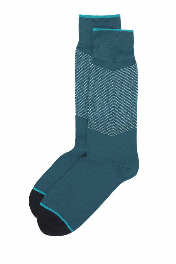 Chevron Men's Socks - Teal