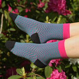 Zigzag Women's Socks - Teal