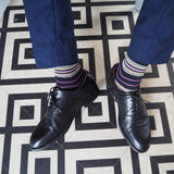 men man socks sock wearing autumn winter peper harow luxury suit smart casual style look black floral ayame