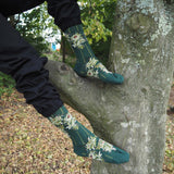 women woman socks sock wearing autumn winter peper harow luxury suit smart casual style look green