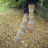 ayame brown women woman socks sock wearing autumn winter peper harow luxury suit smart casual style look