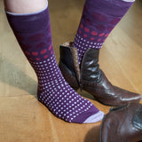 Grad Polka Men's Socks - Purple