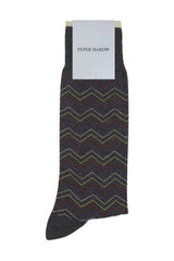 Zigzag Men's Socks - Charcoal