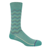 Zigzag Men's Socks - Teal