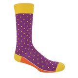 Pin Polka Men's Socks - Purple