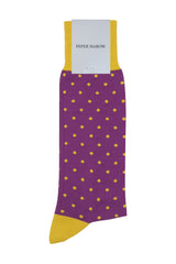 Pin Polka Men's Socks - Purple