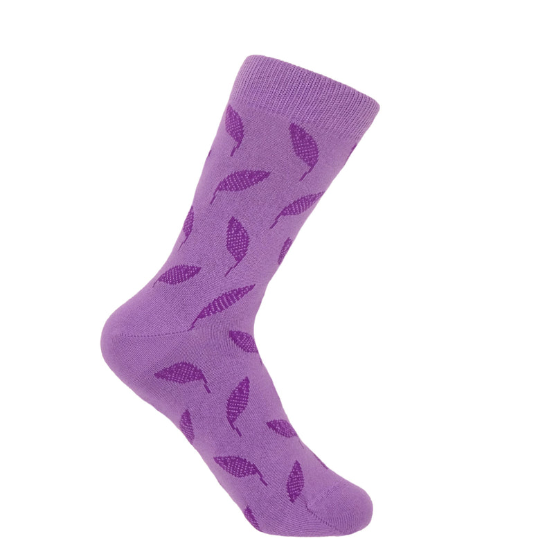 Violet Leaf ladies luxury cotton socks