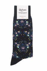 Ayame Floral Men's Socks - Black