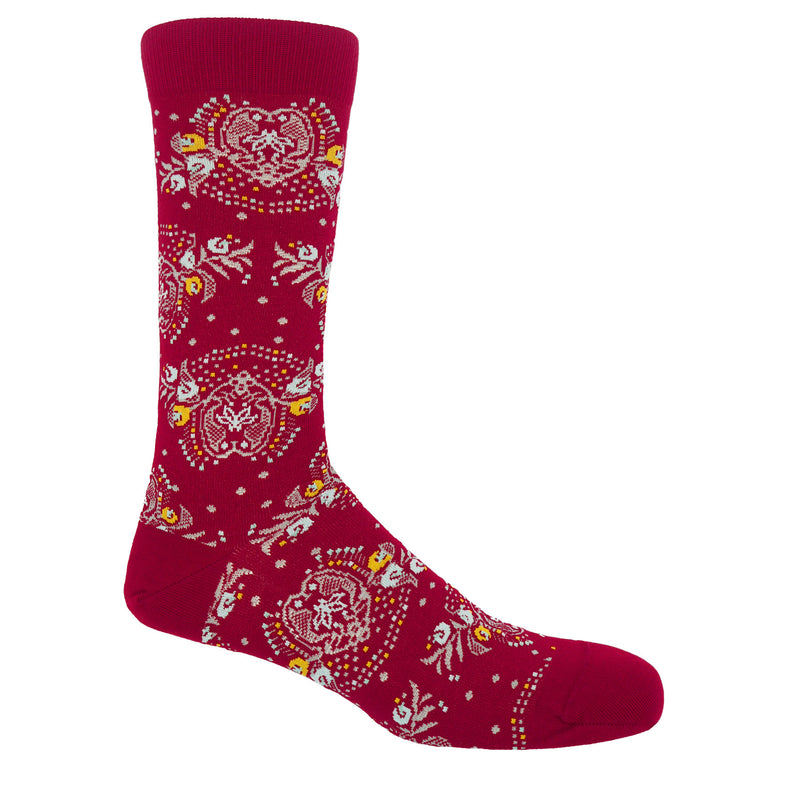 Ayame Floral Men's Socks - Red
