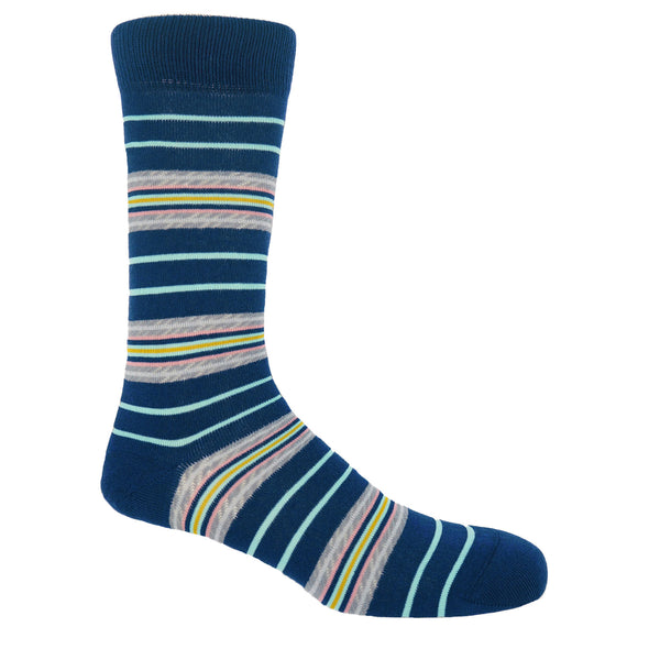 Ayame Multi Stripe Men's Socks - Navy