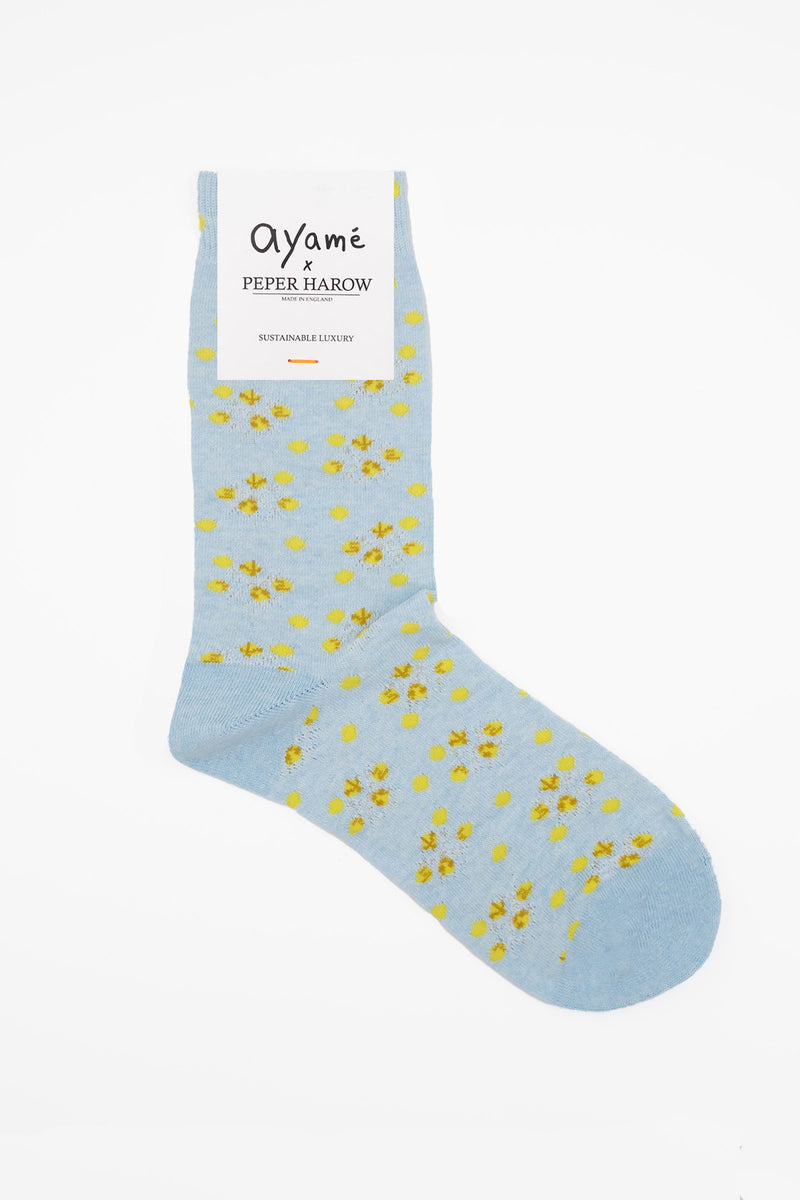 Ayame Snowing Women's Socks - Blue