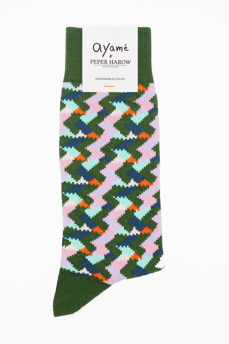 Ayame Thunder Men's Socks - Green