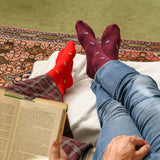 Umbrella Men's Socks - Maroon