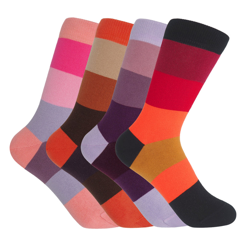 Block Stripe Women’s Socks Bundle – Autumn