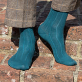 Indulgent Cashmere Men's Socks - Teal