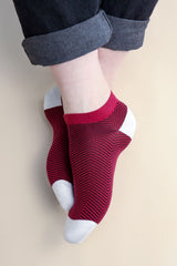 Lux Taylor Men's Trainer Socks - Burgundy