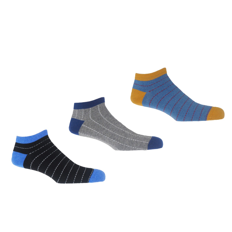 Dash Men's Trainer Socks Bundle Black, Grey Blue – Peper Harow