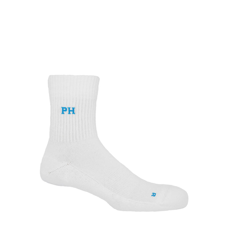 Peper Harow white Essentials men's luxury quarter crew sport socks