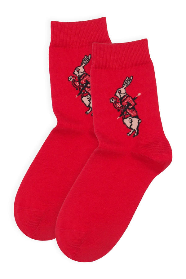 Alice's Adventures In Wonderland Women's Socks - White Rabbit
