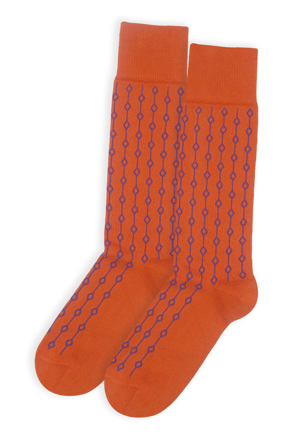 Beads Men's Socks - Orange