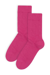 Indulgent Cashmere Women's Socks - Hot Pink